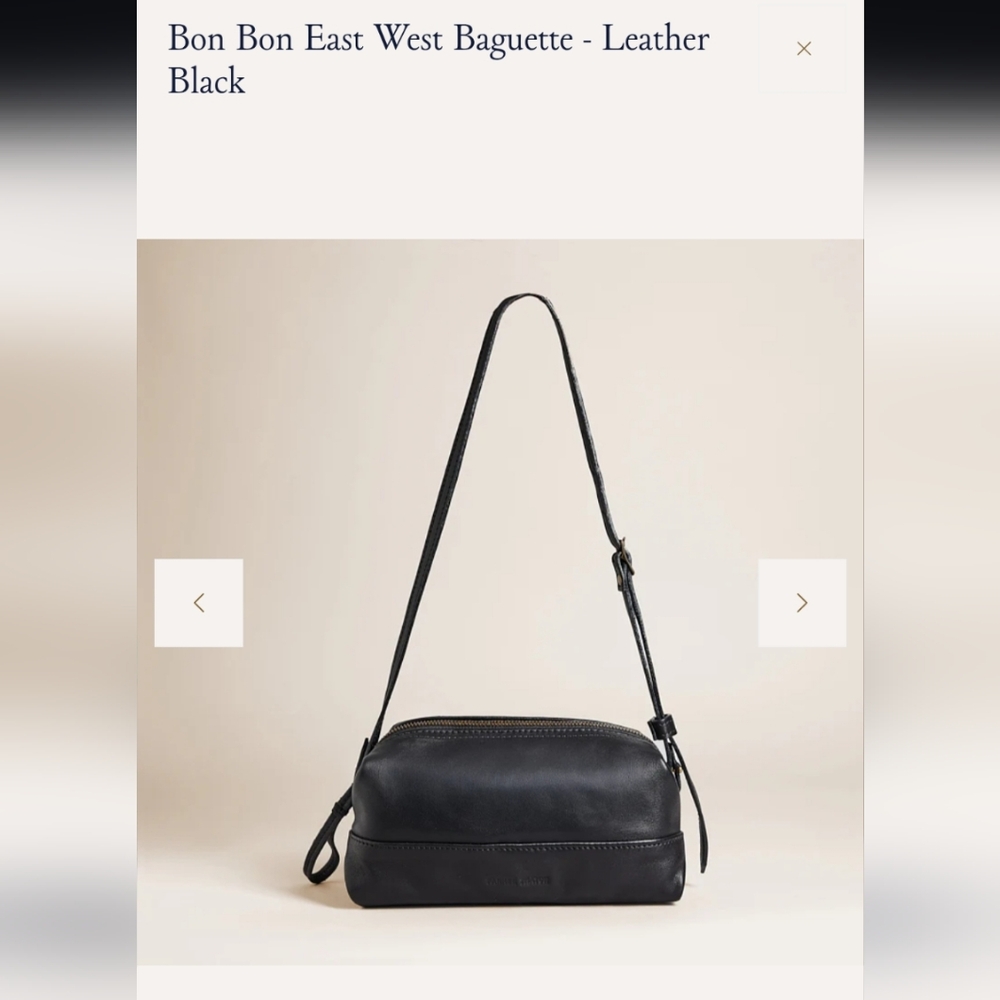 Parker Thatch Bon Bon East West Baguette Bag Black Leather - Picture 3 of 12